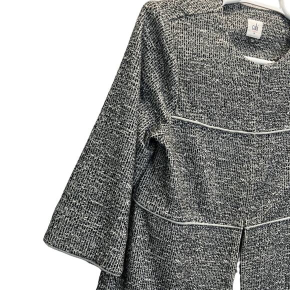 CAbi The Times Jacket Black Grey M Ribbed Soft Stretchy Ribbed 3/4 Length Modern - Picture 8 of 12